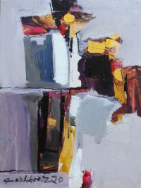 Mashkoor Raza, 12 x 16 Inch, Oil on Canvas, Abstract Painting, AC-MR-338